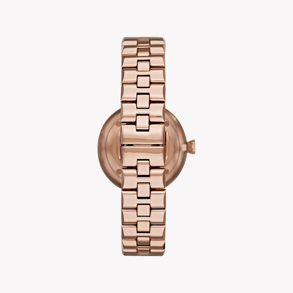 Emporio Armani Women's Rose Gold Watch, White Dial | Ar11196 by i-watch