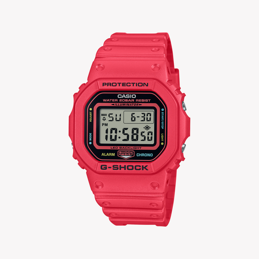 CASIO G-SHOCK DW-5600EP-4ER - UNMATCHED RESILIENCE: BOLD RED MEN'S ADVENTURE WATCH