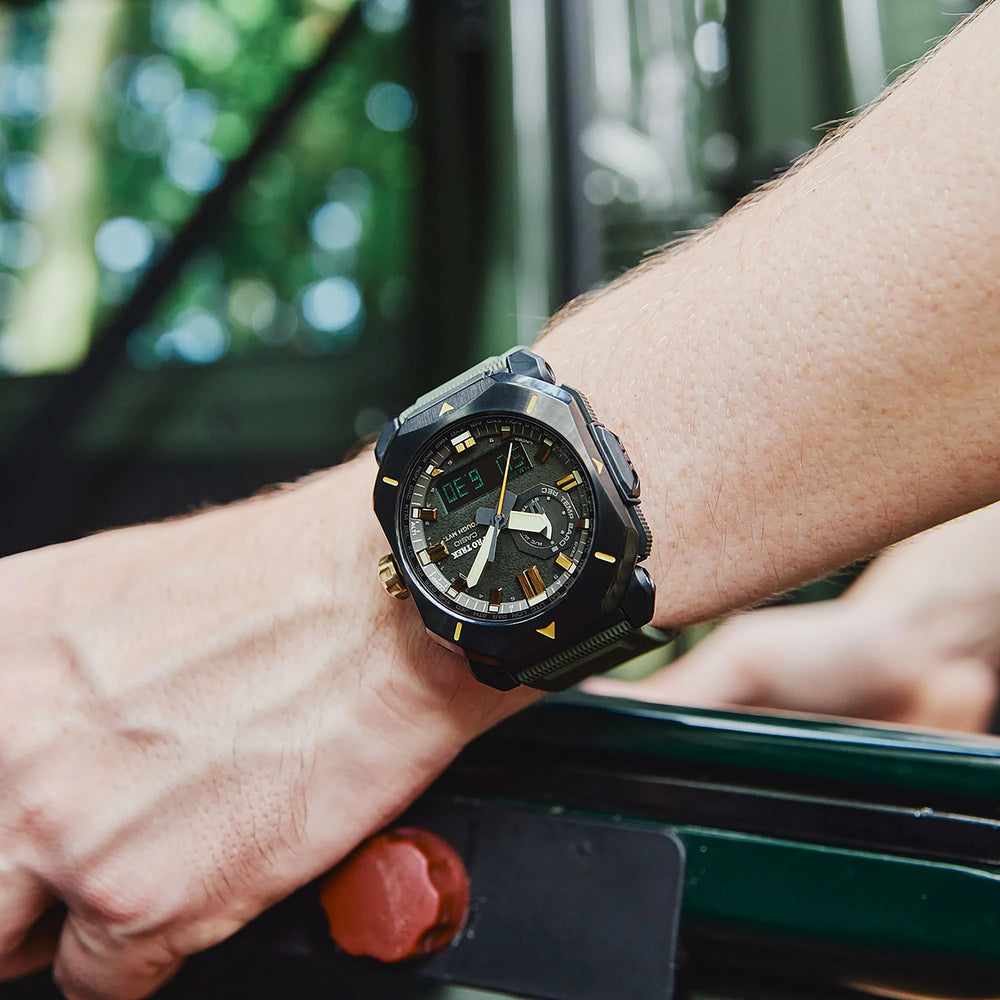 Casio G-Shock Men's Black & Green Watch, Stainless Steel/Resin | Prw-6900y-3er by i-watch