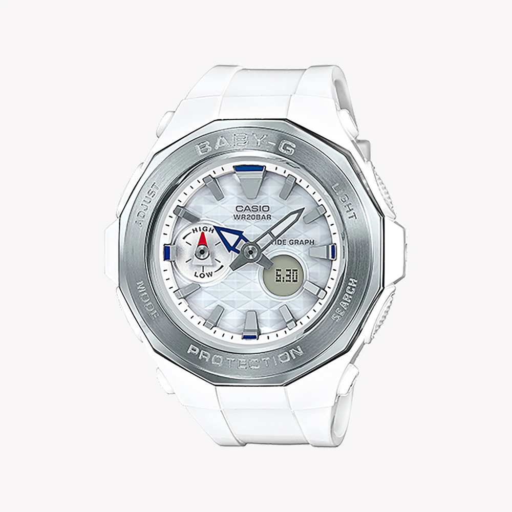 Casio Baby-G Bga-225-7adr - Elegant Adventure Women's Watch With White Resin Band & Silver Case by i-watch