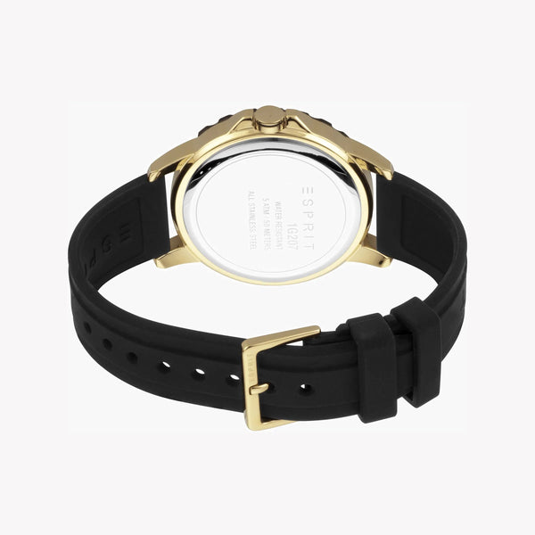 Esprit Men's Silver Dial Watch, Black Rubber Band | Es1g069m0025 by i-watch