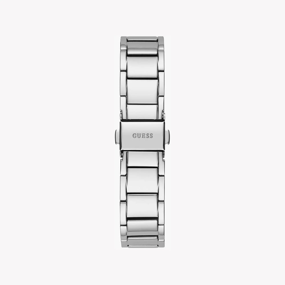 Guess Women's Silver Stainless Steel Watch, Clear Dial | Gw0403l1 by i-watch