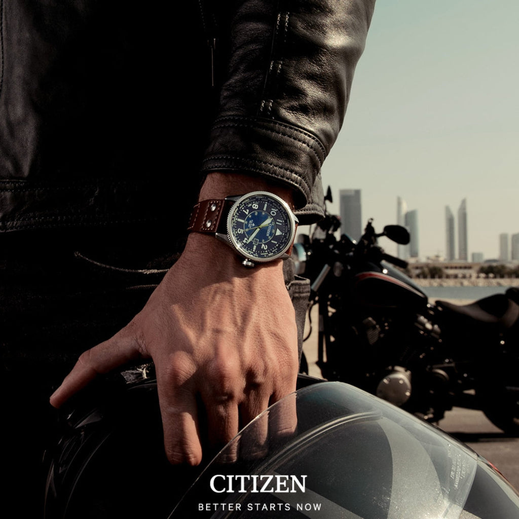 CITIZEN BX1010-11L: ELEGANTLY BOLD – MEN'S ECO-DRIVE WATCH WITH LEATHER STRAP & WORLD TIME FUNCTION-i-Watch-2
