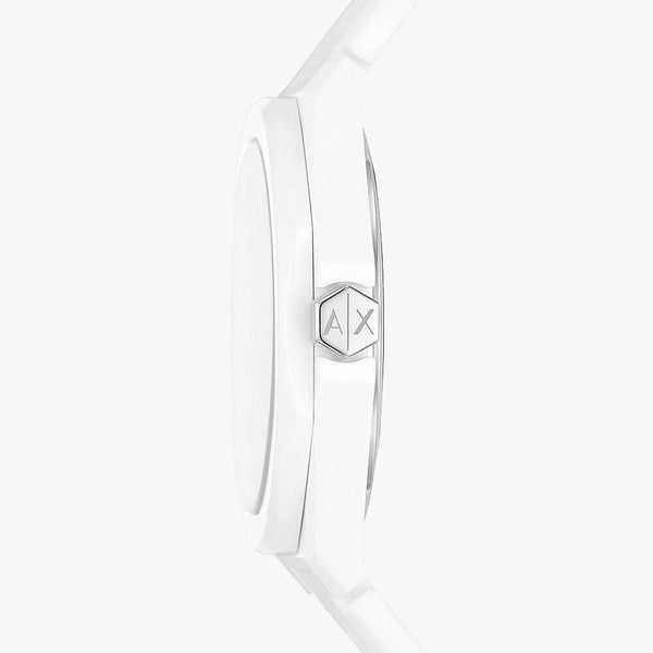 Armani Exchange Unisex White Silicone Watch, Nylon Case | Ax4602 by i-watch