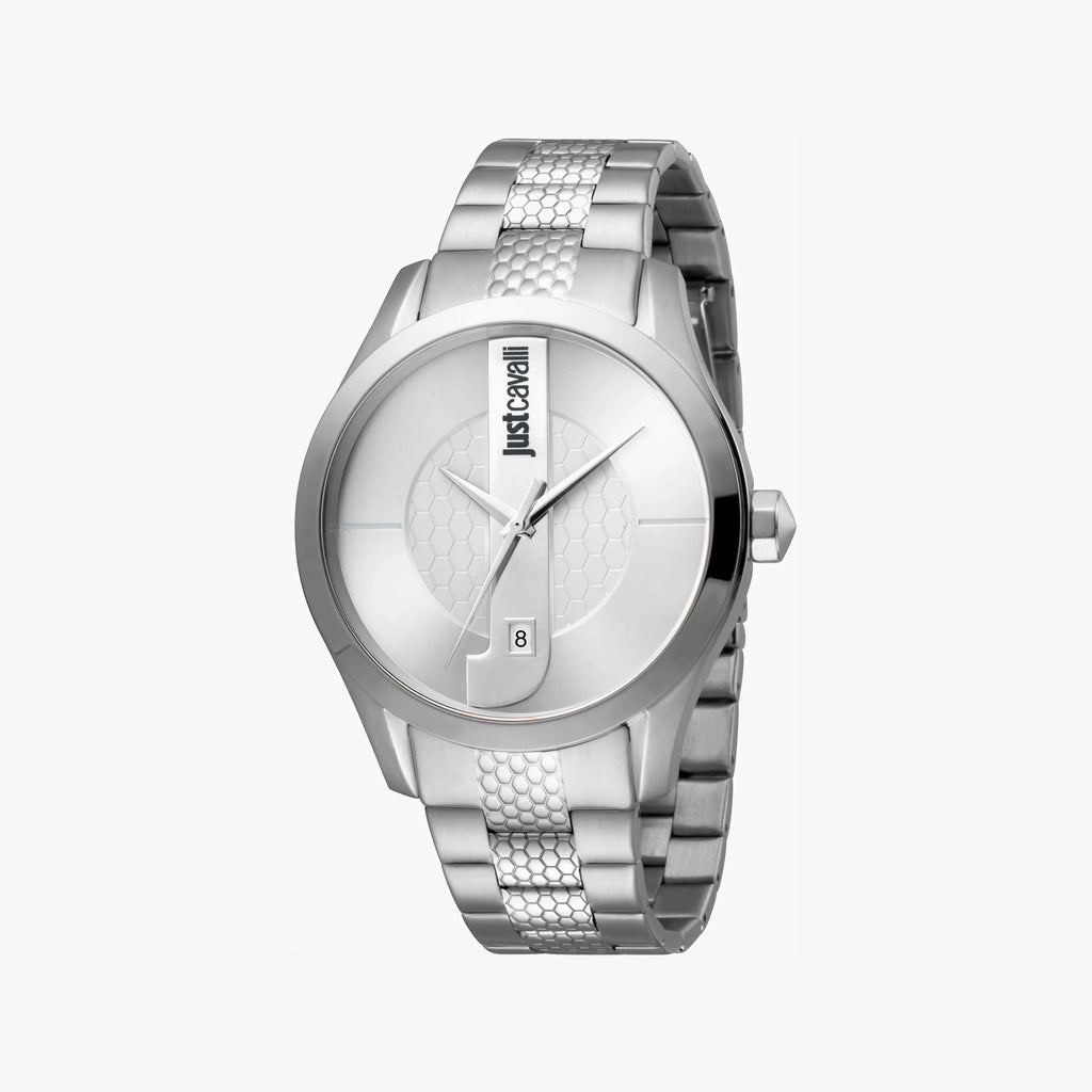 JUST CAVALLI JC1G066M0055 MEN'S ELEGANCE - SILVER STAINLESS STEEL TIMEPIECE