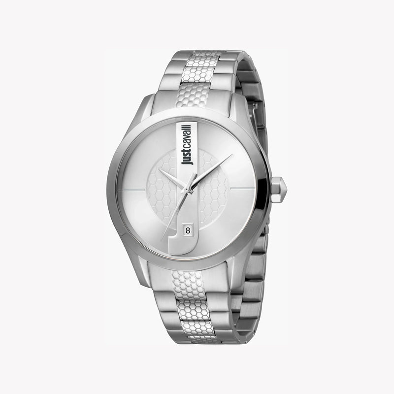 Just Cavalli Men's Silver Stainless Steel Watch, Silver Dial | Jc1g066m0055 by i-watch