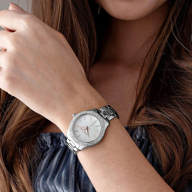 Michael Kors Women's Silver Stainless Steel Watch, White Dial | Mk4556 by i-watch