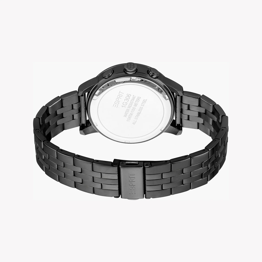 ESPRIT MEN'S BLACK STAINLESS STEEL TIMEPIECE - ELEGANTLY DURABLE WITH A MODERN EDGE-i-Watch-3