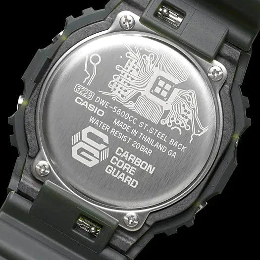 Casio G-Shock Dwe-5600cc-3dr Unmatched Resilience - Bold Green Sport Watch For Men by i-watch