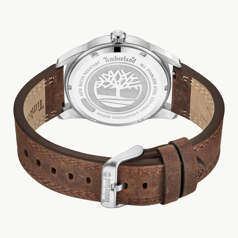 TIMBERLAND TDWGB2230702 - RUGGED EXPLORER MEN'S WATCH WITH BROWN LEATHER BAND & BLUE DIAL-i-Watch-2