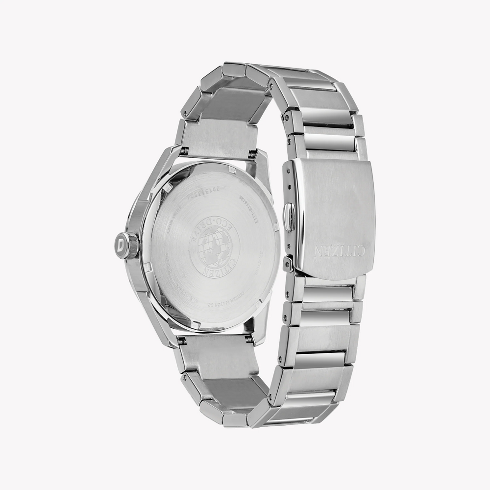Citizen Eco-Drive Bm7411-83l - Modern Man's Stylish Timepiece With Blue Dial & Silver Bracelet by i-watch