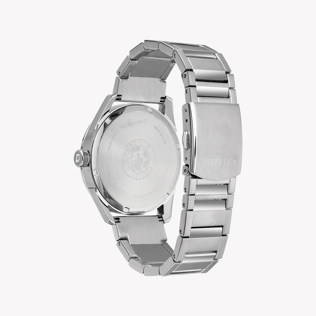 CITIZEN Eco-Drive BM7411-83L - MODERN MAN'S STYLISH TIMEPIECE with BLUE DIAL & SILVER BRACELET-i-Watch-3