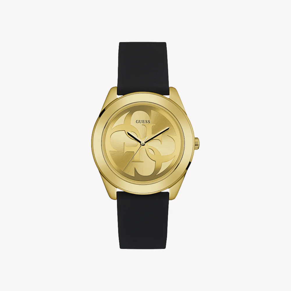 Guess Women's Gold Watch, Black Silicone Band | W0911l3 by i-watch
