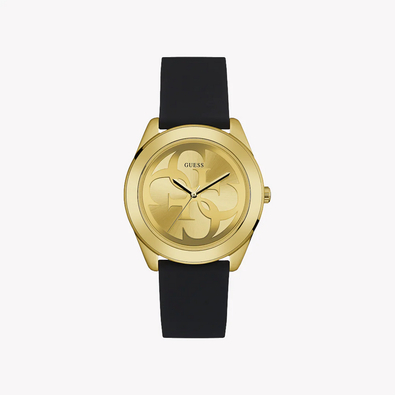 Guess Women's Gold Watch, Black Silicone Band | W0911l3 by i-watch