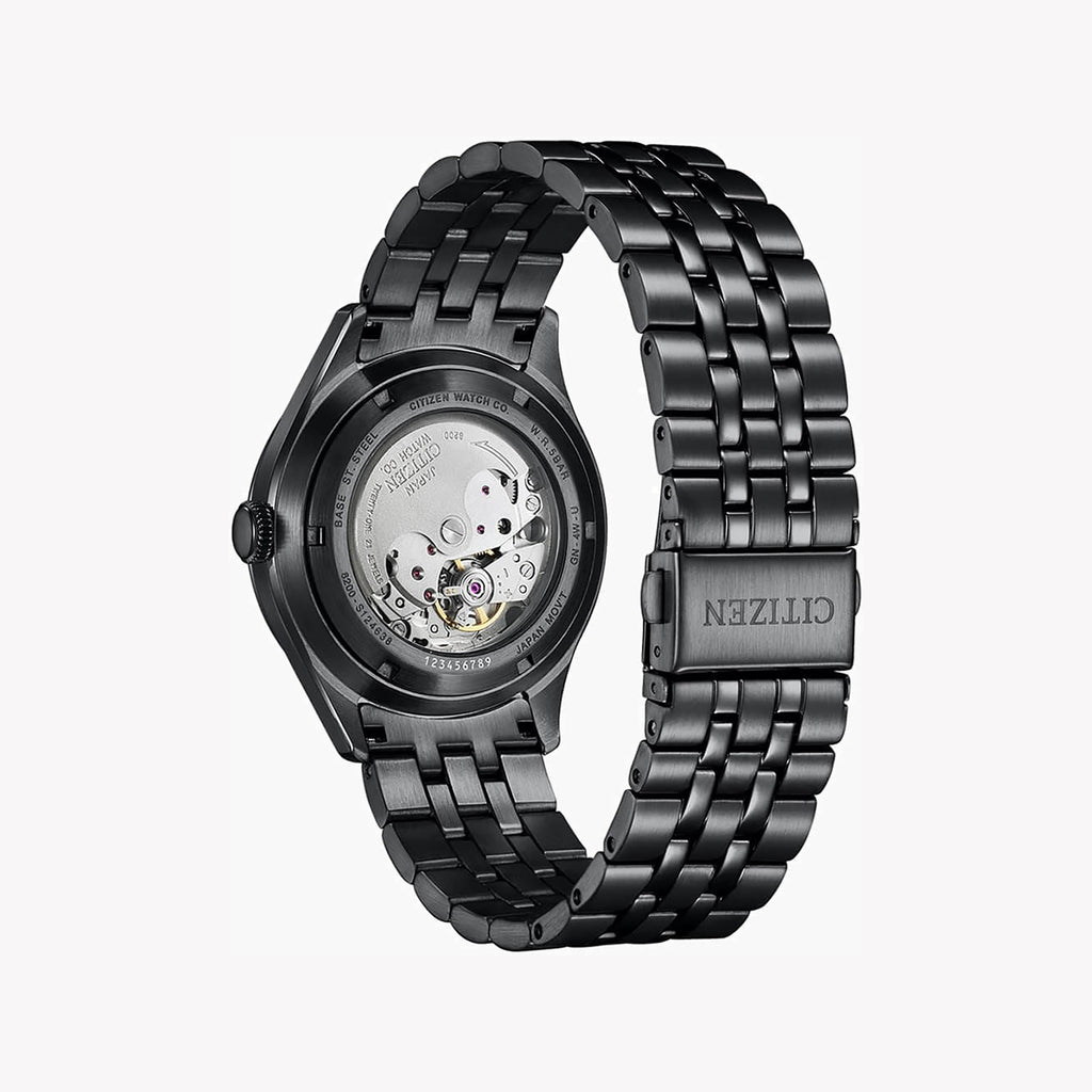 CITIZEN NH8395-77E BLACK STEEL AUTOMATIC - POWERFUL ELEGANCE FOR MEN'S STYLE-i-Watch-2