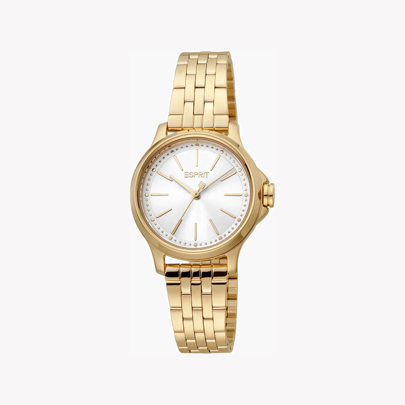Esprit Women's Gold Stainless Steel Watch, Silver Dial | ES1L144M2045 by i-watch