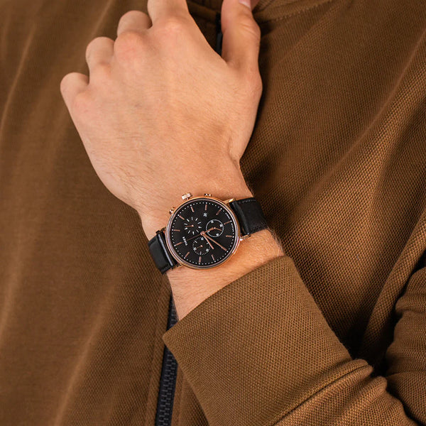 Timex Unisex Tan Leather Watch, Black Dial | Tw2p97500