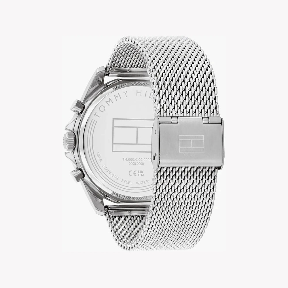 Tommy Hilfiger Men's Silver Watch, Black Dial | 1693558 by i-watch