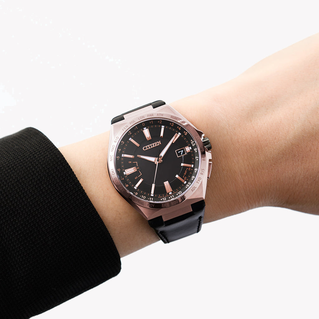 CITIZEN Eco-Drive CB0217-04E - MODERN MEN'S TIMEPIECE: ROSE GOLD & BLACK CALF LEATHER-i-Watch-6