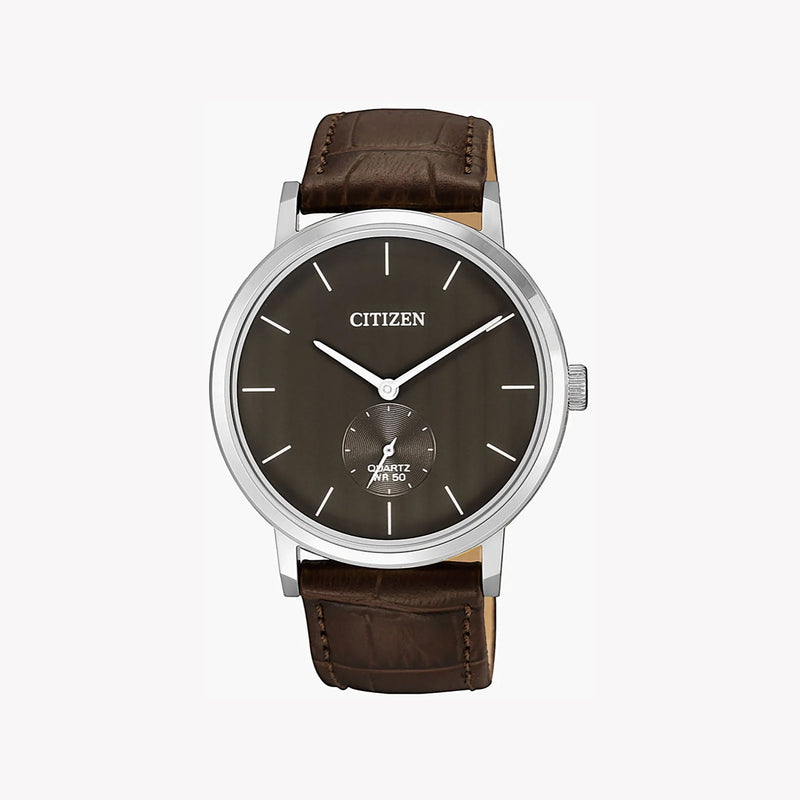 Citizen Be9170-13h: Elegant Brown Calf Leather Men's Watch With Stainless Steel Case by i-watch