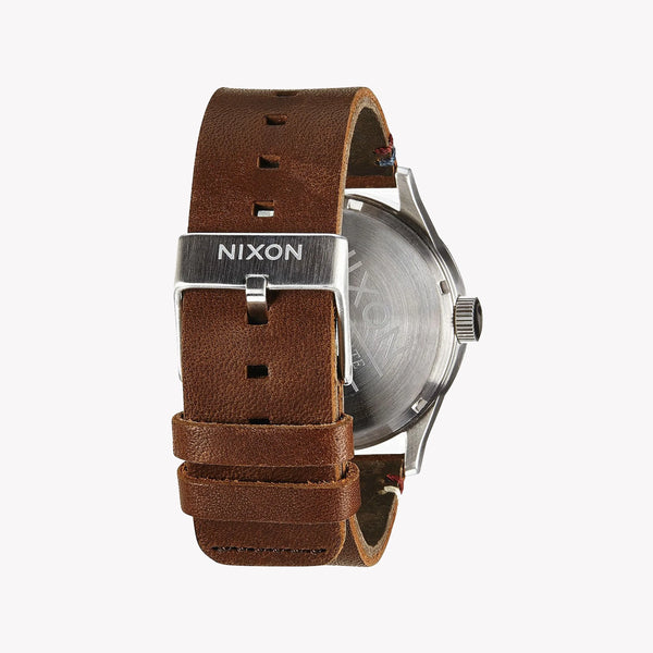 Nixon Men's Brown Stainless Steel, Silver Leather | A105-019 by i-watch