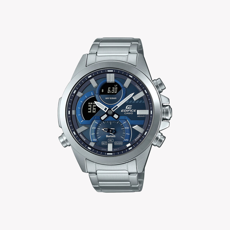 Timeless Elegance Men's Silver Silver Blue Watch, Stainless Steel | Ecb-30d-2aef by i-watch