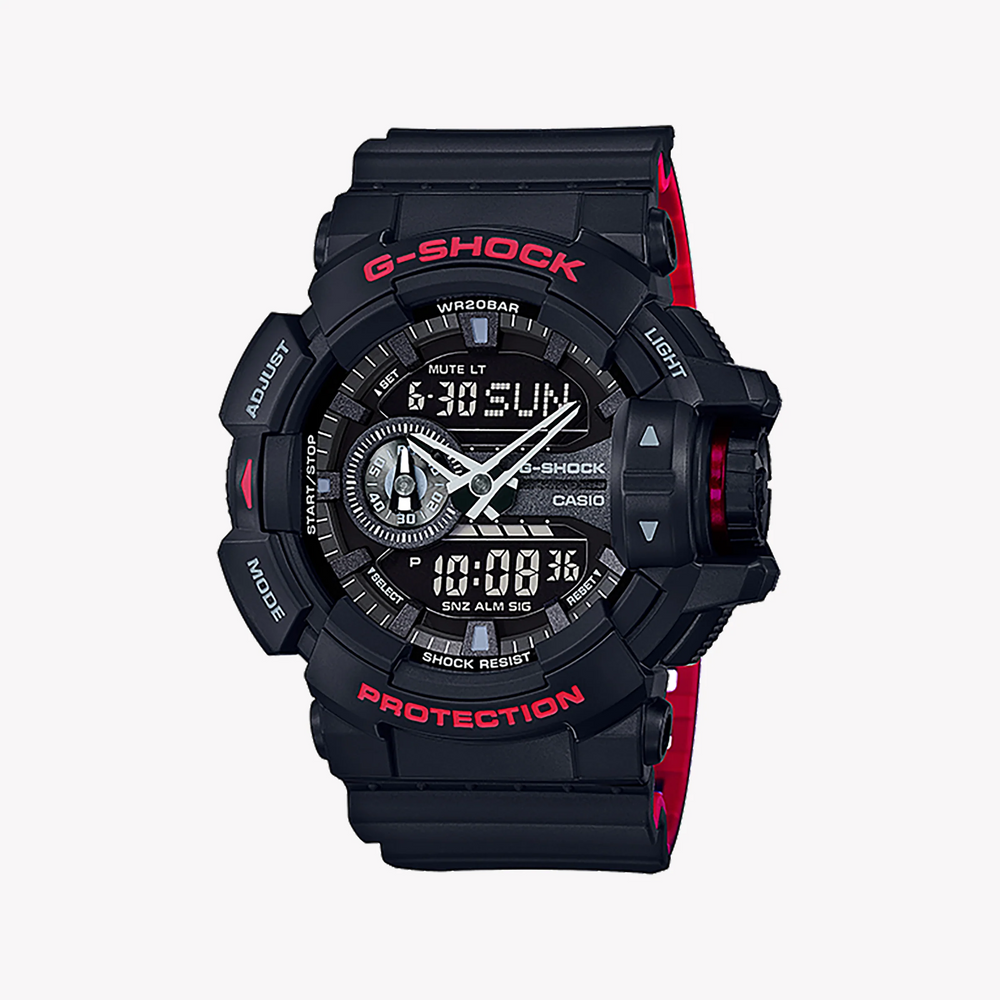 G-Shock Men's Black Resin Watch, All-Black Design | Ga-400hr-1adr by i-watch