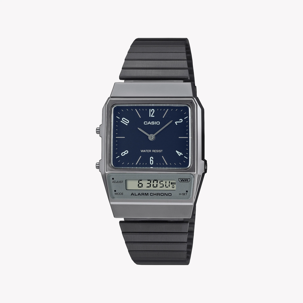 Casio Men's Grey Resin Watch, Blue Dial | Aq-800eb-2aef by i-watch