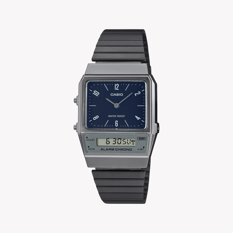 Casio Men's Grey Resin Watch, Blue Dial | Aq-800eb-2aef by i-watch