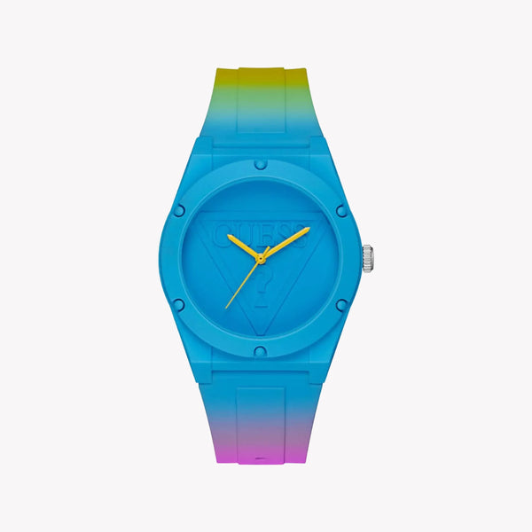 Guess Women's Blue Rubber Watch, Multicolor Band | W0979l28 by i-watch