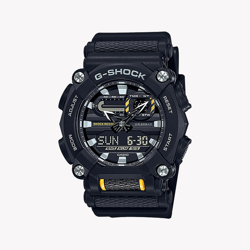 G-Shock Men's Black Resin Watch, 10-Sided Bezel | Ga-900-1adr by i-watch
