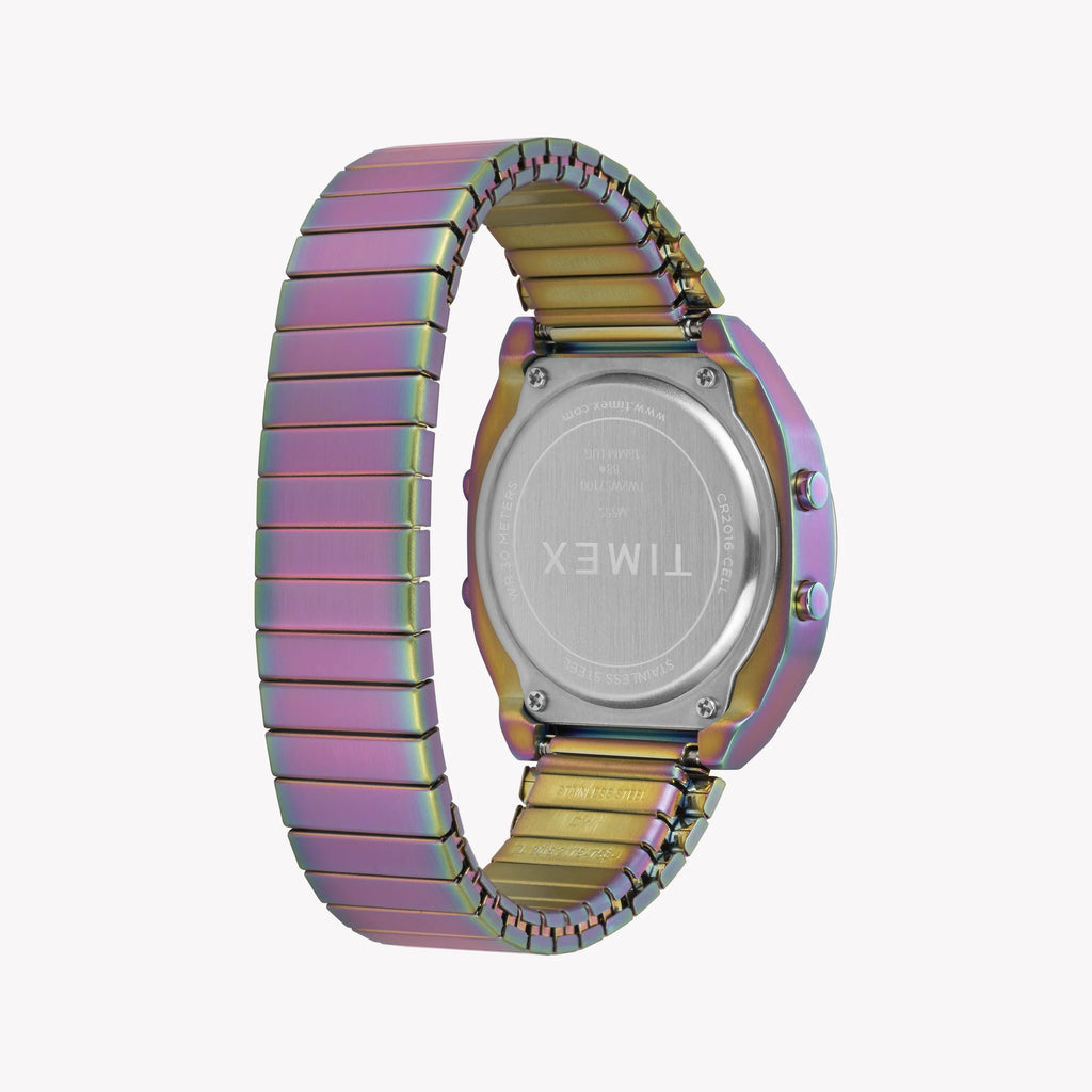 TIMEX T80 STAINLESS STEEL EXPANSION BAND - VIBRANT PURPLE PLAYFUL TIMEPIECE-i-Watch-2