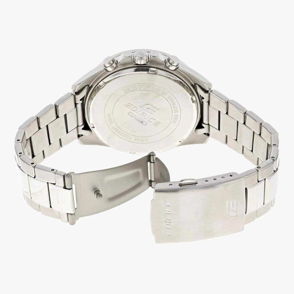 CASIO EDIFICE EFV-550D-7AVUDF - ELEGANT ADVENTURER MEN'S WATCH with Silver Stainless Steel and White Dial-i-Watch-2