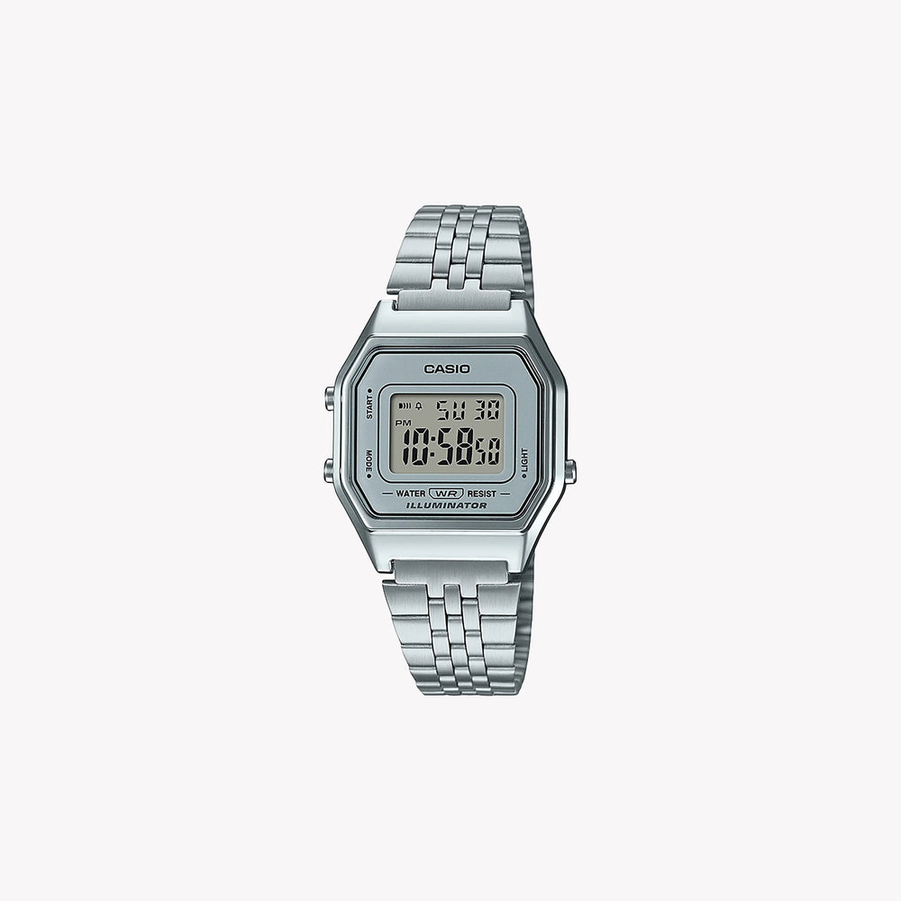 Casio Unisex Silver Resin Watch, Stainless Steel Bracelet | La-680wea-7ef by i-watch