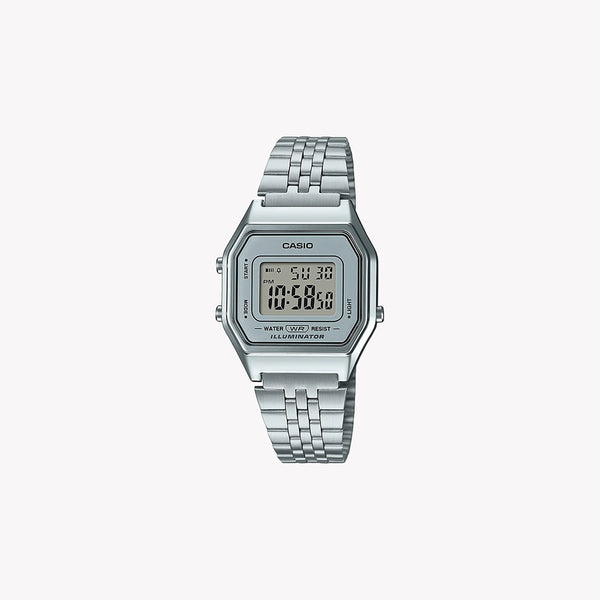 Casio Unisex Silver Resin Watch, Stainless Steel Bracelet | La-680wea-7ef by i-watch