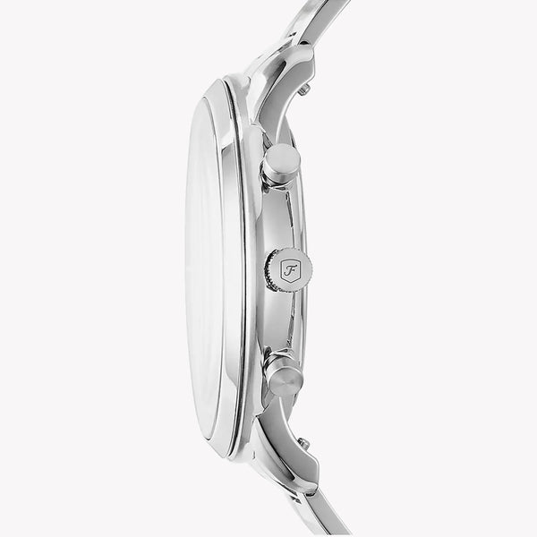 Fossil Men's Silver Stainless Steel Watch, Black Dial | Fs5384 by i-watch