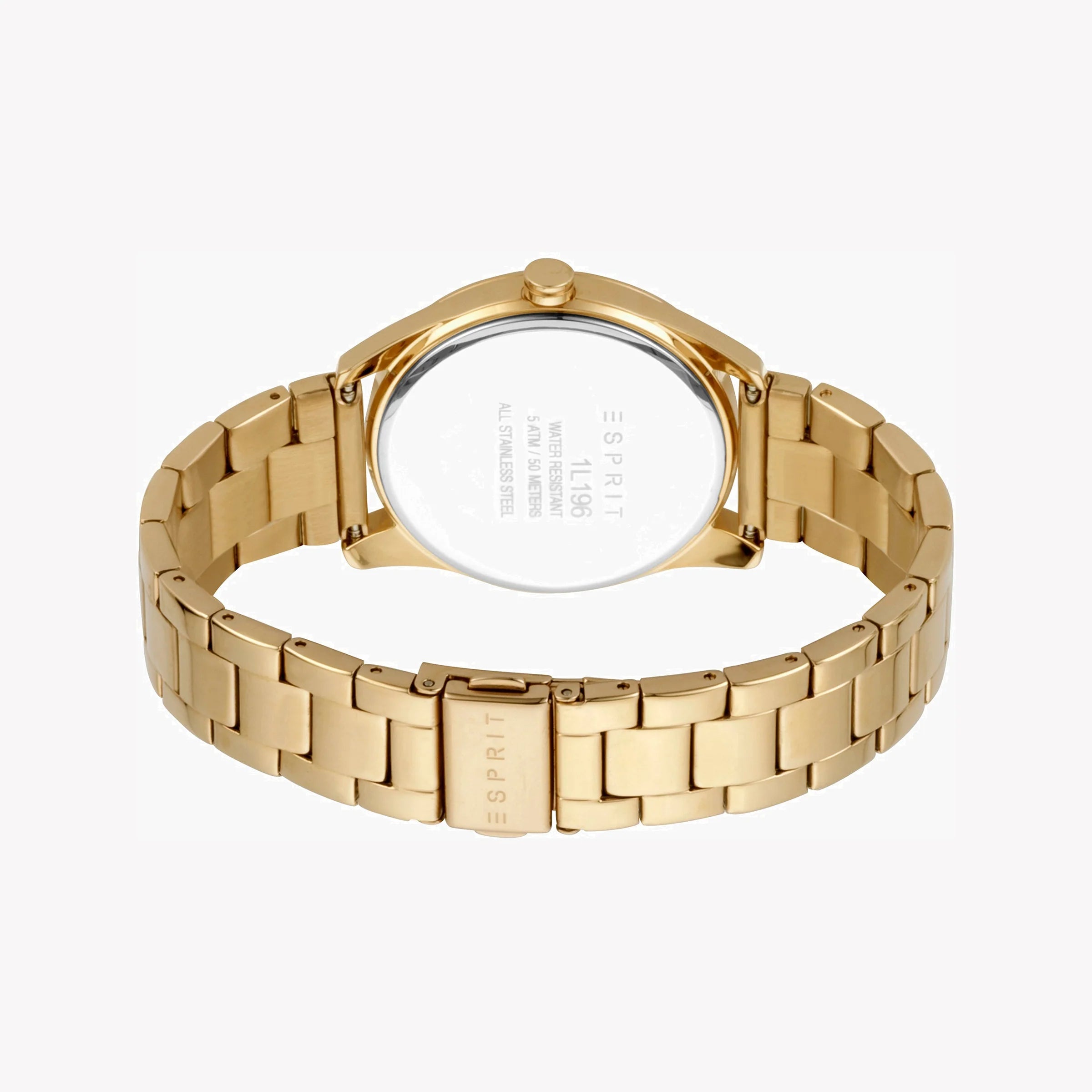 ESPRIT Women's Watch with Gold Stainless Steel Case and Gold Stainless Steel Band