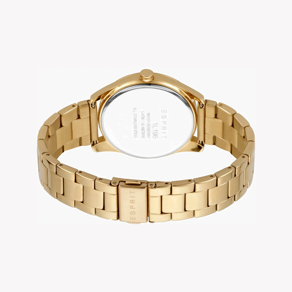 Esprit Women's Gold Stainless Steel Watch, Champagne Dial | Es1l193m0035 by i-watch