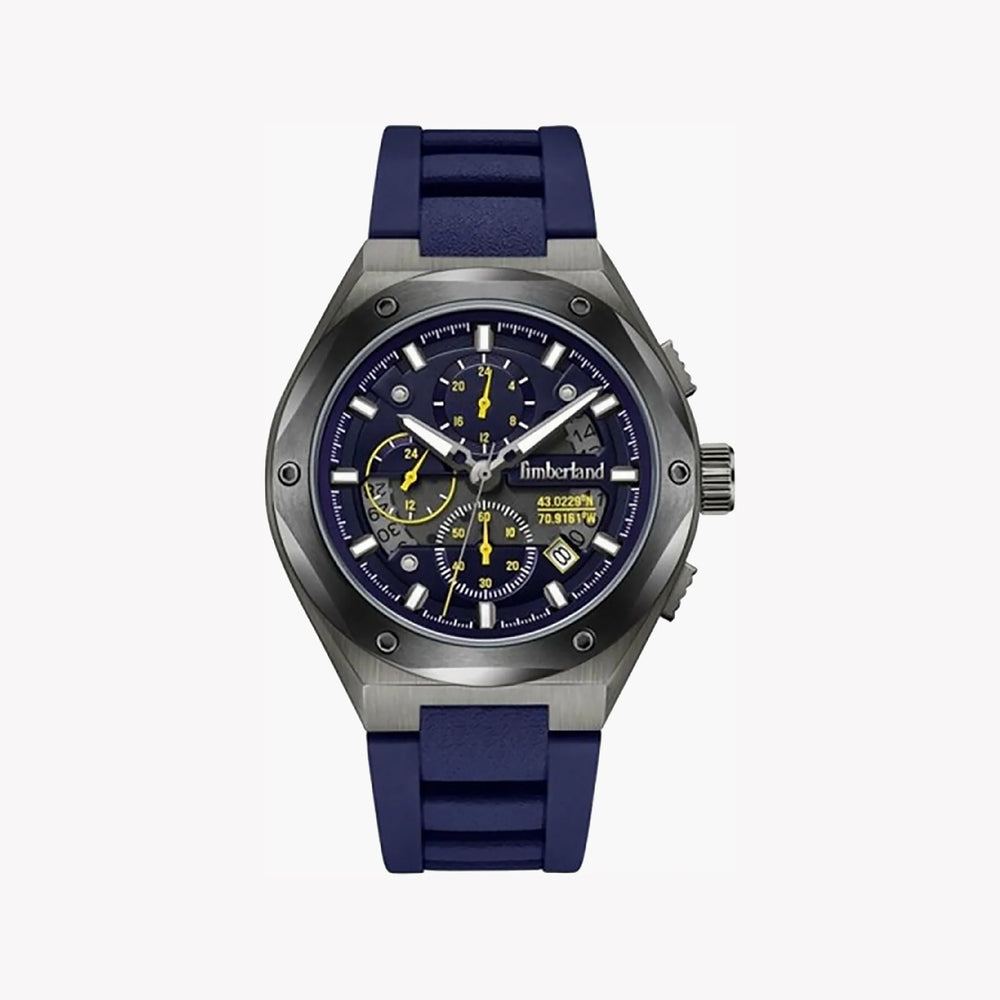 Timberland Men's Grey Stainless Steel Watch, Dark Blue Dial | Tdwgq2231201 by i-watch
