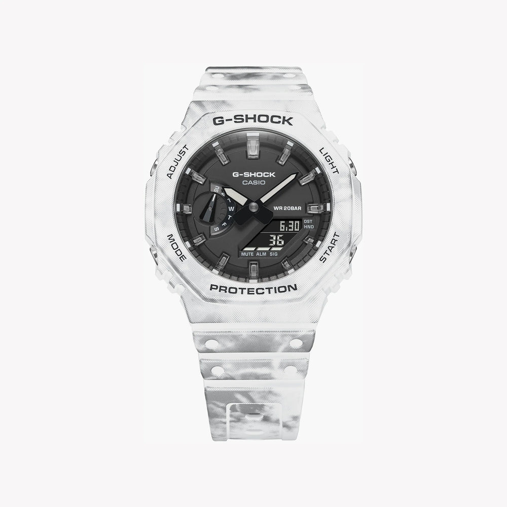 Casio G-Shock Gae-2100gc-7adr - Adventure Awaits Men's Watch With White Resin Band & Digital Dial by i-watch