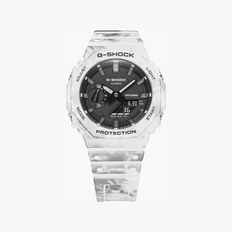 Casio G-Shock Gae-2100gc-7adr - Adventure Awaits Men's Watch With White Resin Band & Digital Dial by i-watch