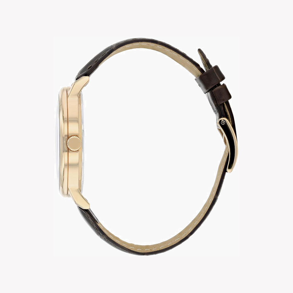 CITIZEN BE9173-07X - GOLDEN ELEGANCE MEN'S WATCH with Brown Dial & Calf Leather Band-i-Watch-3