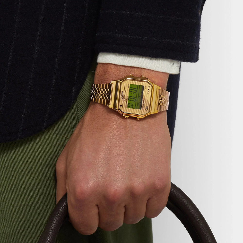 Timex Unisex Gold Stainless Steel Watch, Digital Dial | Tw2r79200