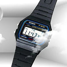 Casio F-91W-1YEG - Stylish Utility Watch with Black Resin Band-i-Watch-2