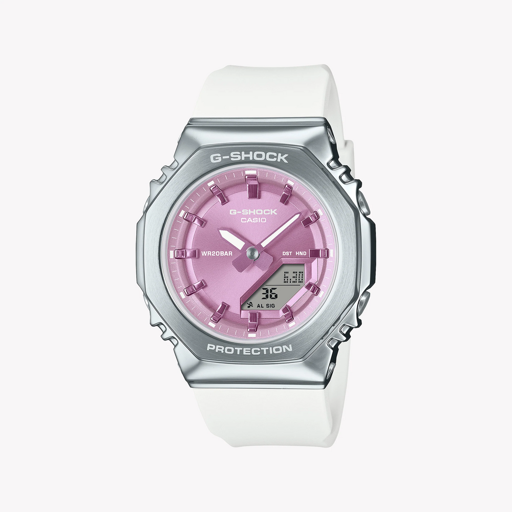 Casio G-Shock Men's Silver Watch, Pink Dial | Gm-S2110-7a6er by i-watch