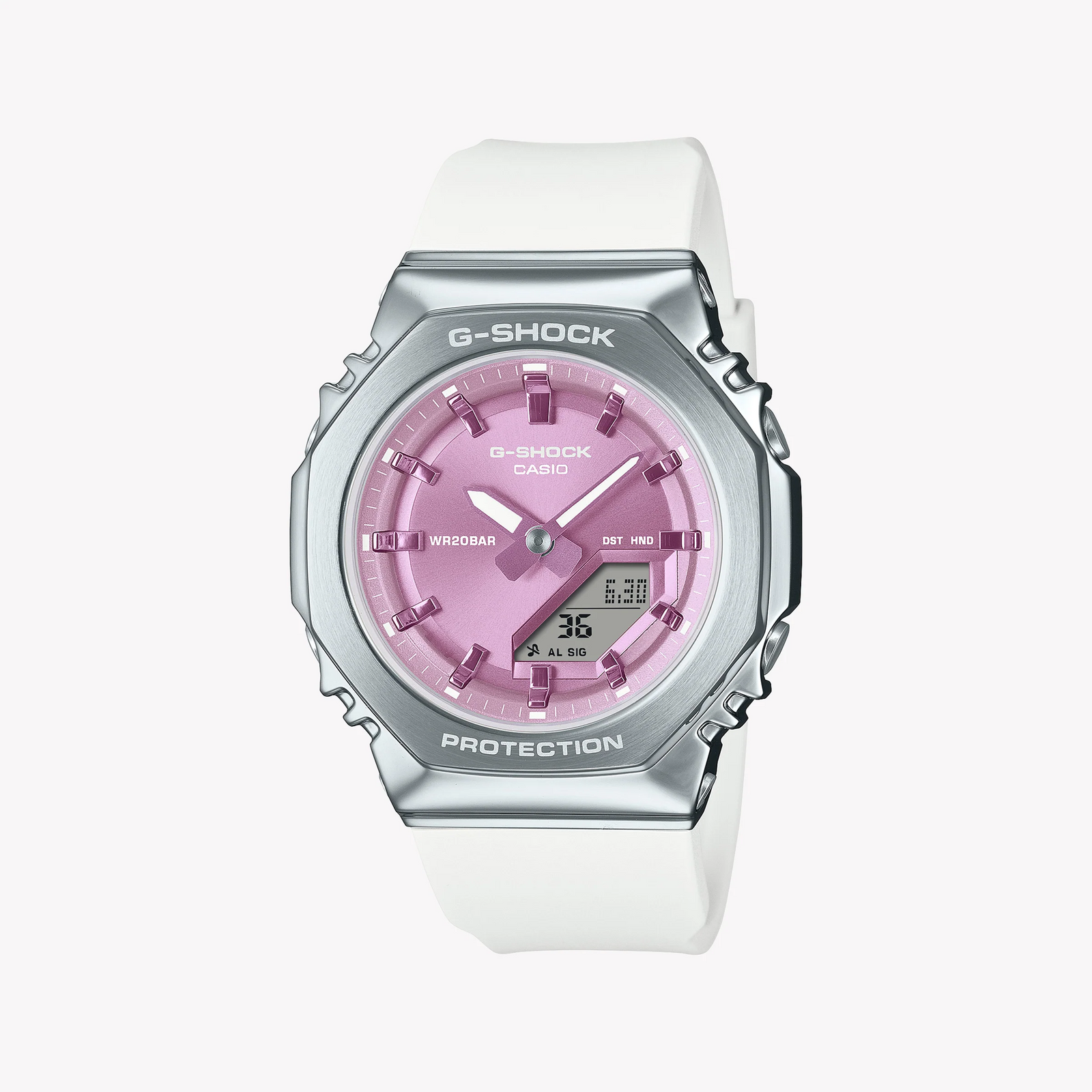 Casio G-Shock Men's Silver Watch, Pink Dial | Gm-S2110-7a6er by i-watch