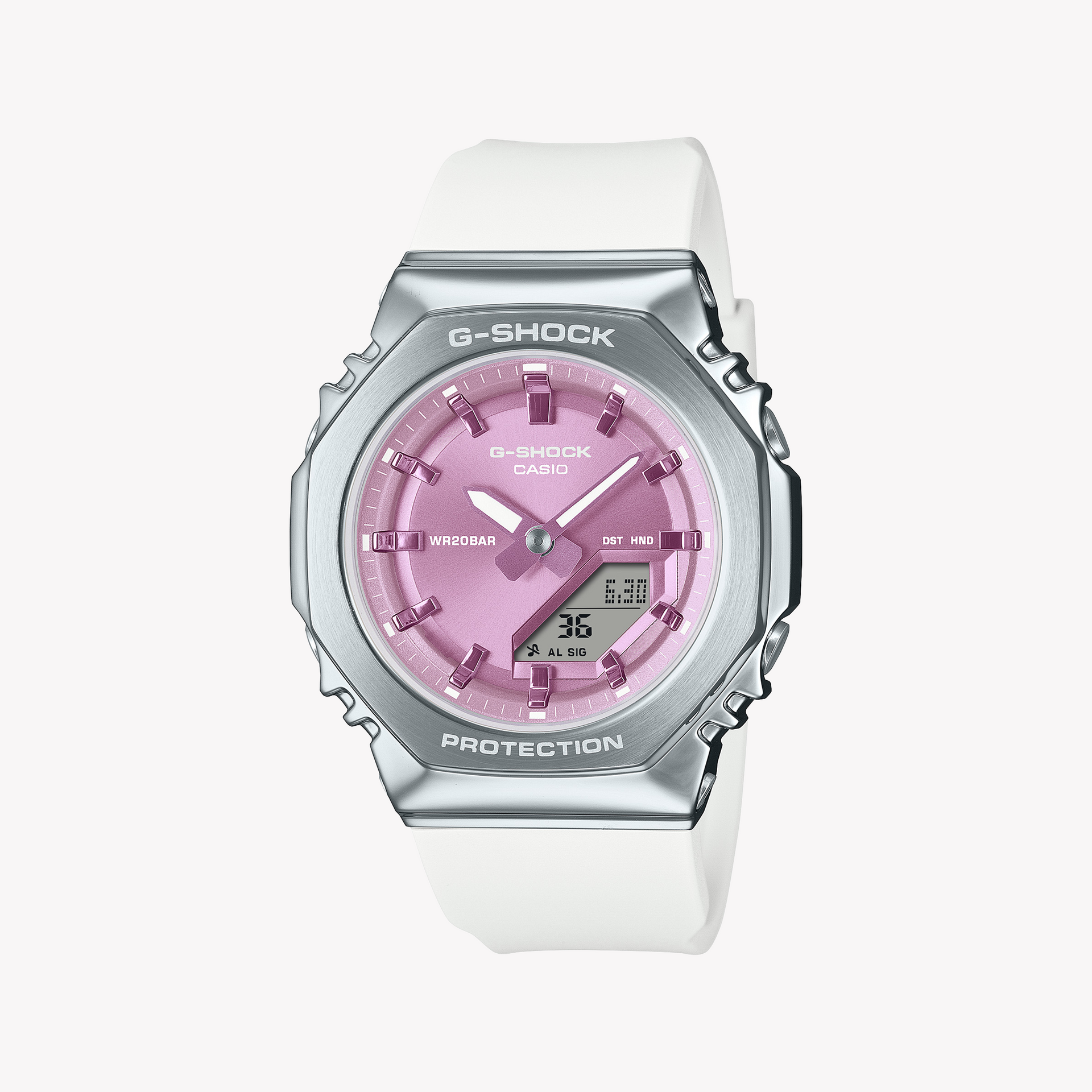 Casio G-Shock Men's Silver Watch, Pink Dial | Gm-S2110-7a6er – i-Watch