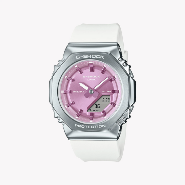 Casio G-Shock Men's Silver Watch, Pink Dial | Gm-S2110-7a6er
