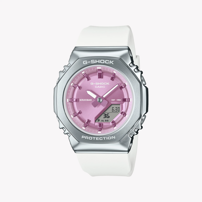 Casio G-Shock Men's Silver Watch, Pink Dial | Gm-S2110-7a6er by i-watch