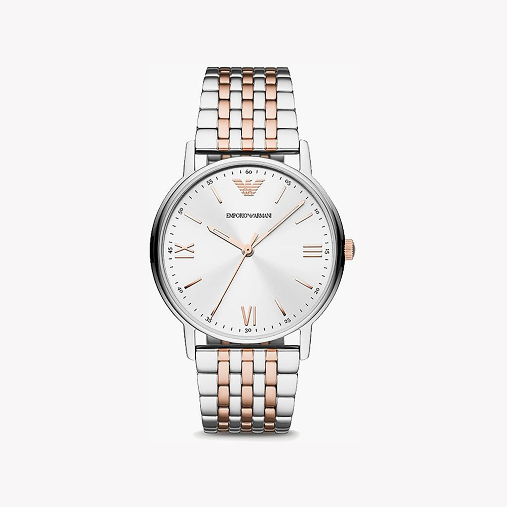 Emporio Armani Women's Silver/Gold Watch, White Dial | Ar90008u by i-watch